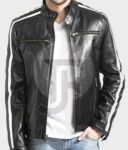 white_striped_black_cafe_racer_leather_jacket_1