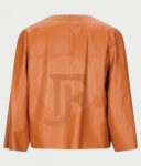 womens-tan-collarless-leather-jacket