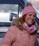 brittany_snow_christmas_with_the_campbells_pink_puffer_jacket