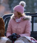 brittany_snow_christmas_with_the_campbells_pink_puffer_jacket